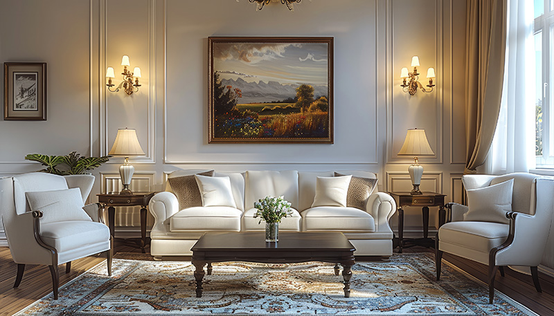 Traditional style virtual staging example